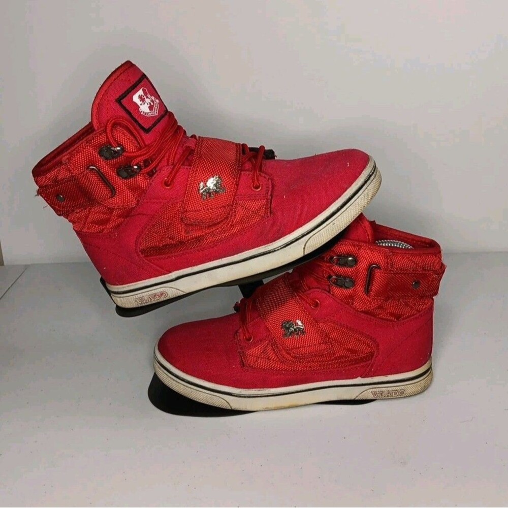 Vlado Atlas II Red Mono Footwear Size US 4 High Top Men’s Shoes Basketball